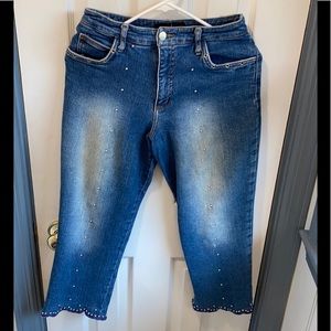 Mesmerize Capris with rivets down front & bottom